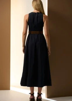 POL Odette Dress Belted - Ink