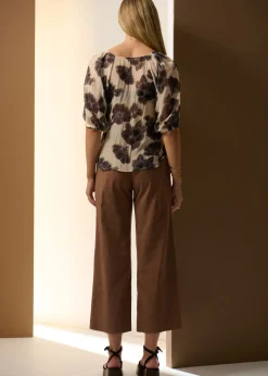 POL Odette Pant Belted - Chocolate