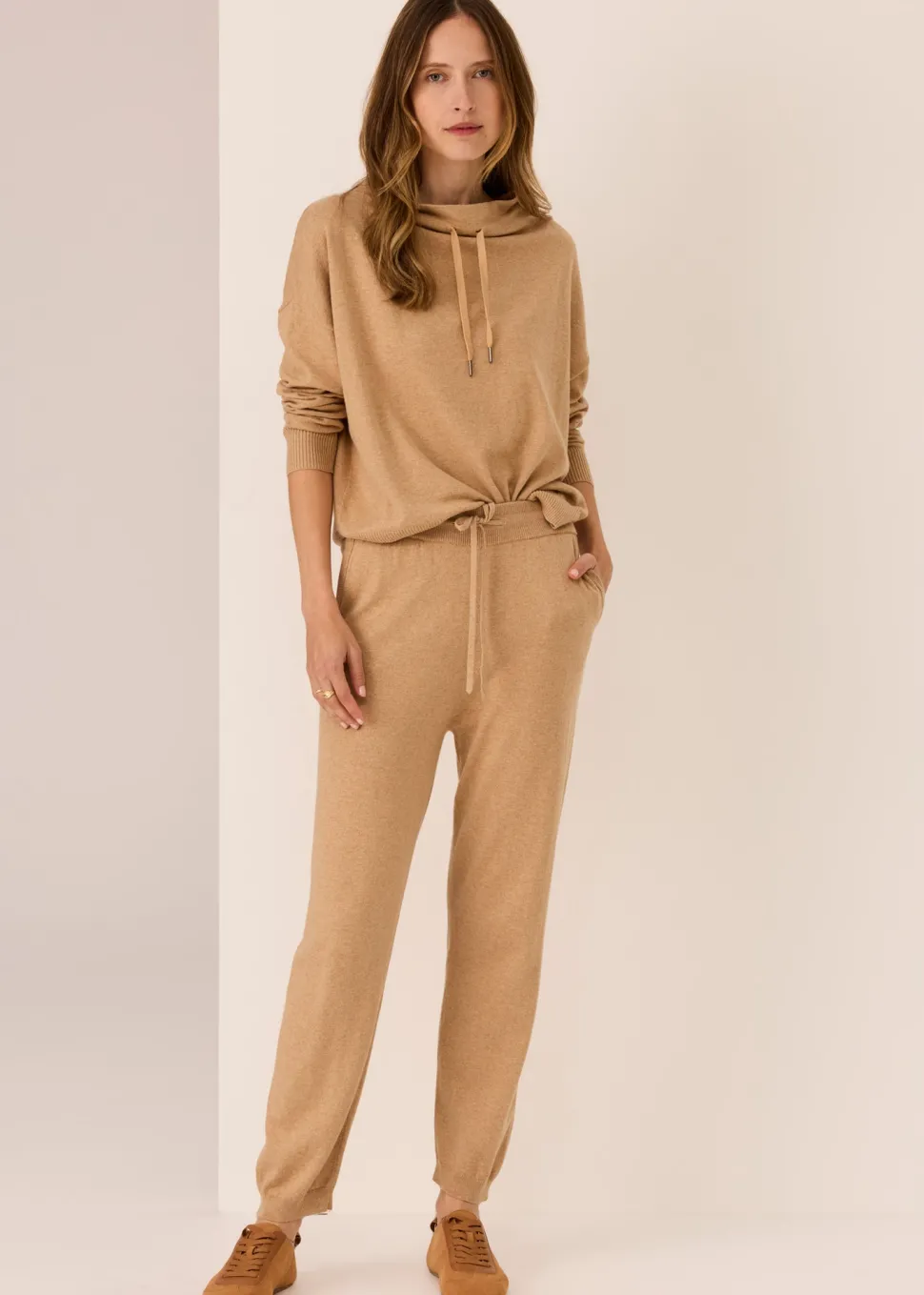 POL Rowan Drawstring Knit - Pebble