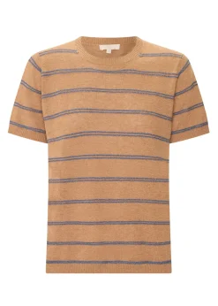 POL Sable Tee Stripe - Choc/Blue