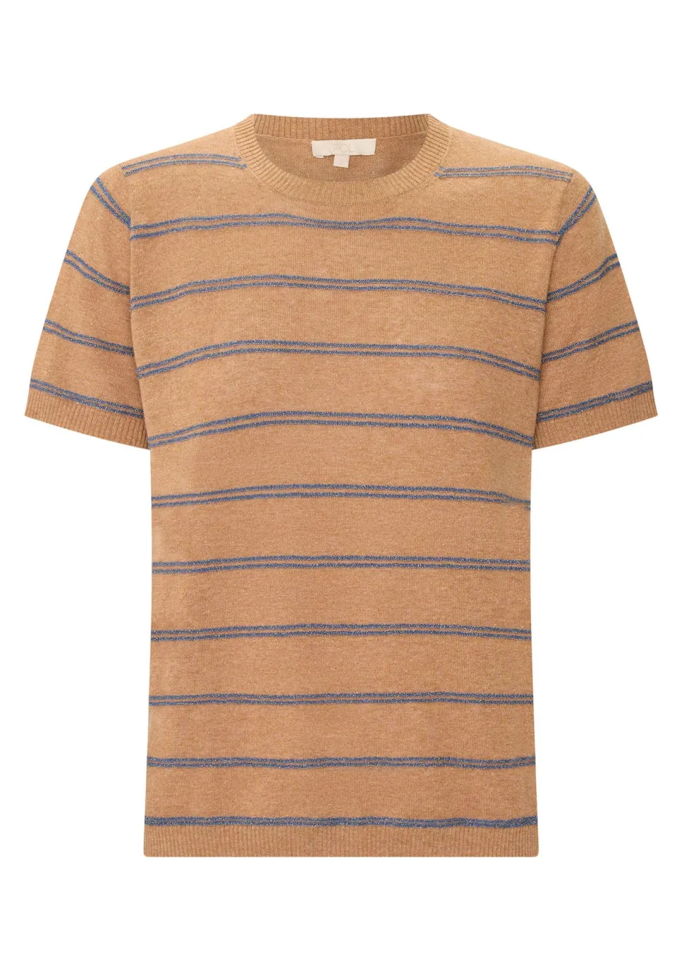 POL Sable Tee Stripe - Choc/Blue