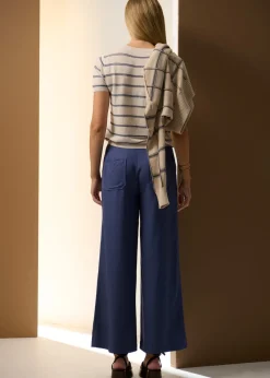 POL Sable Tee Stripe - Pebble/Blue