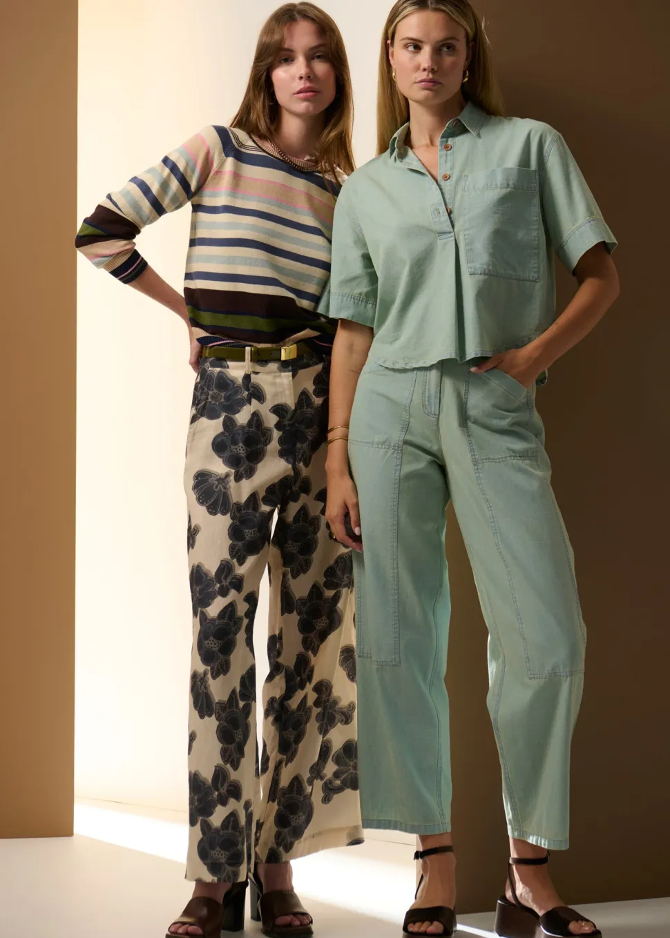 POL Sela Multi Stripe Knit - Blue Multi