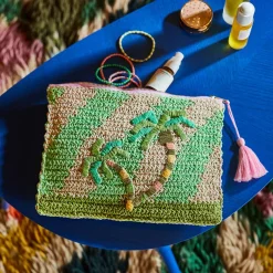 Sage & Clare San Carlos Raffia Clutch