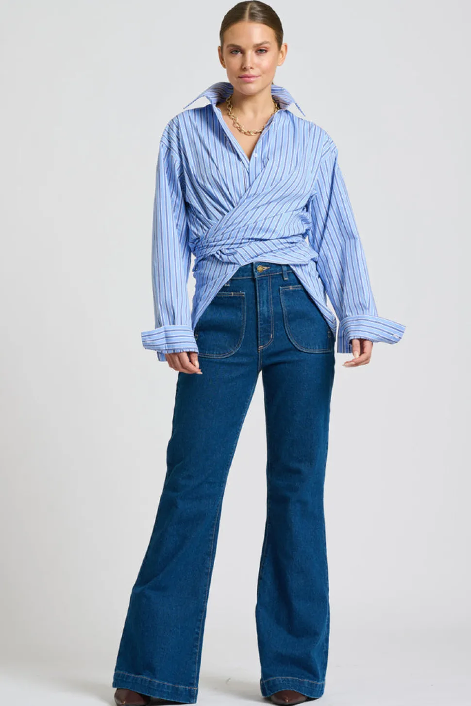 Shirty Boyfriend Shirt - Blue Stripe