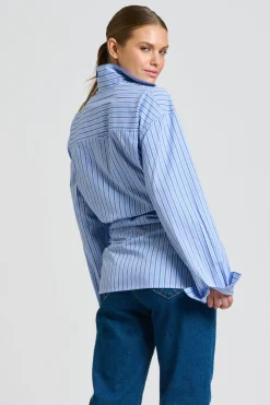 Shirty Boyfriend Shirt - Blue Stripe