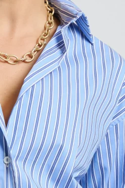 Shirty Boyfriend Shirt - Blue Stripe