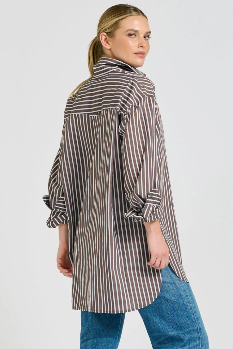 Shirty The Boyfriend Shirt - Chocolate Stripe