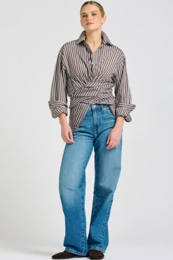 Shirty The Boyfriend Shirt - Chocolate Stripe