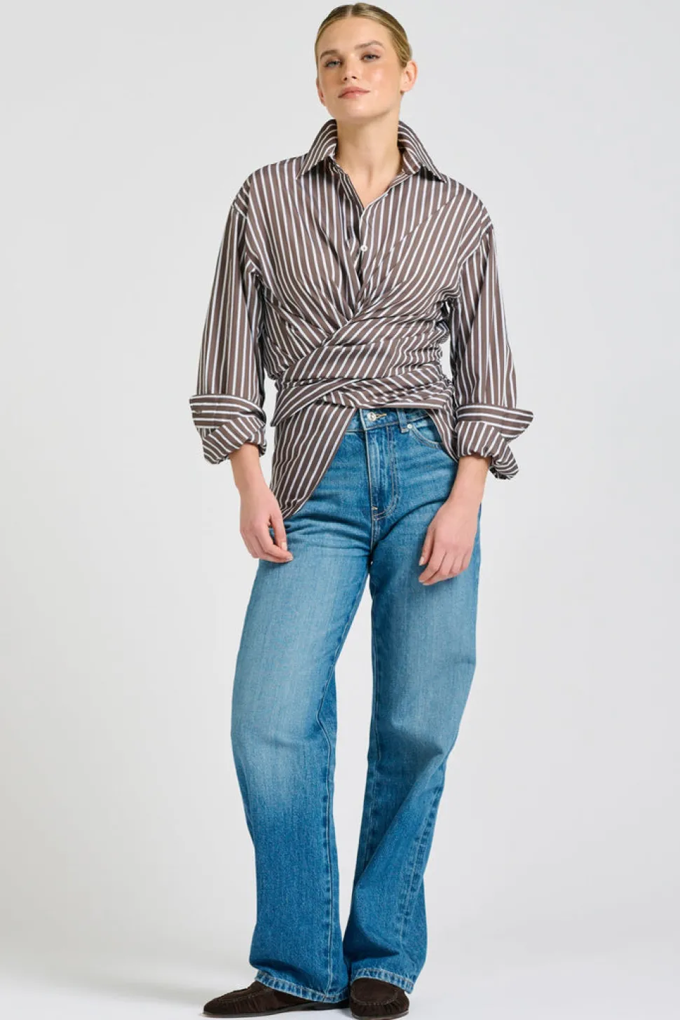 Shirty The Boyfriend Shirt - Chocolate Stripe
