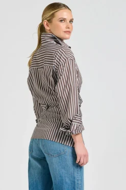 Shirty The Boyfriend Shirt - Chocolate Stripe