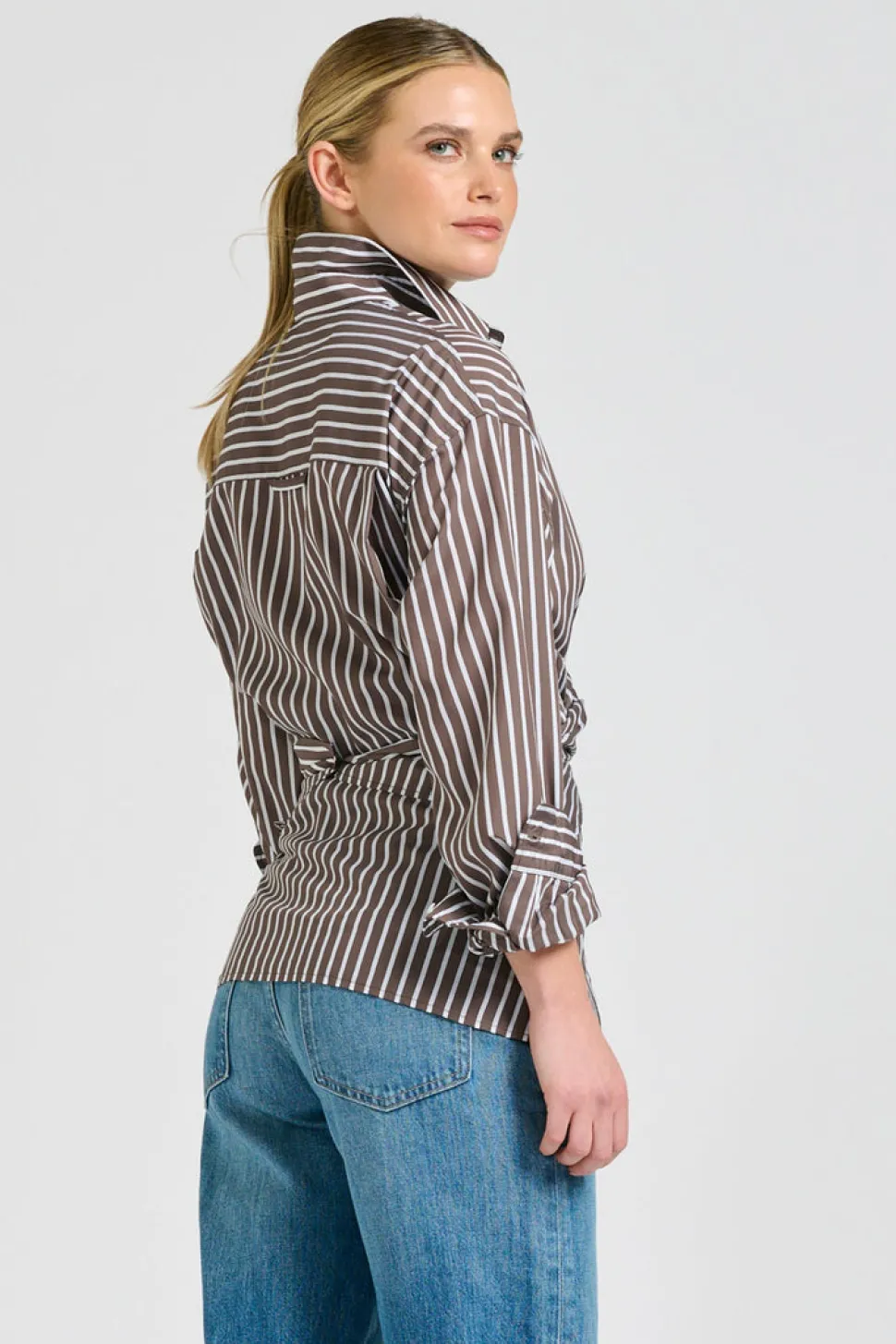 Shirty The Boyfriend Shirt - Chocolate Stripe