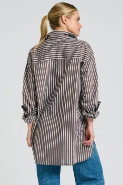 Shirty The Boyfriend Shirt - Chocolate Stripe