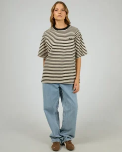 Silent Theory Foundation Stripe Tee - Black