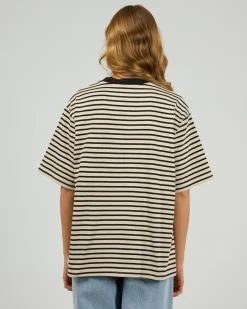 Silent Theory Foundation Stripe Tee - Black