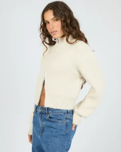 Silent Theory Leila Zip Thru Jumper - Chalk