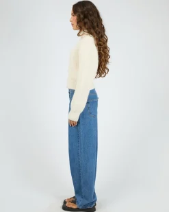 Silent Theory Leila Zip Thru Jumper - Chalk