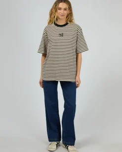 Silent Theory Luxe Stripe S/S Tee - Black
