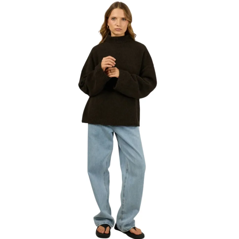 Silent Theory Willow Knit Jumper - Chocolate