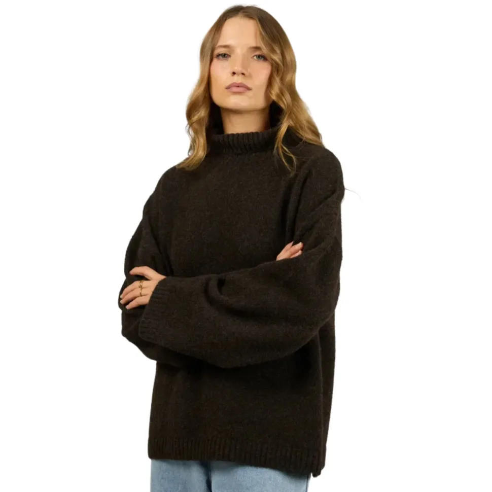 Silent Theory Willow Knit Jumper - Chocolate