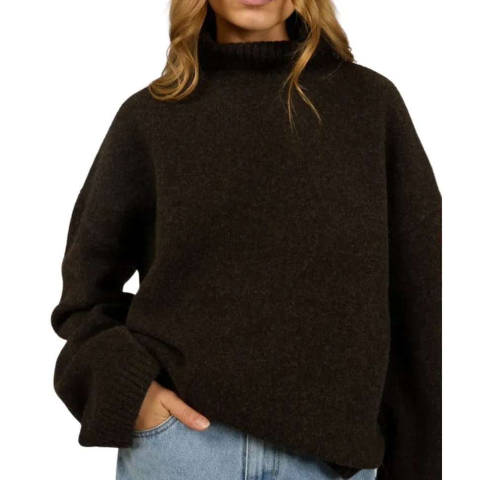 Silent Theory Willow Knit Jumper - Chocolate