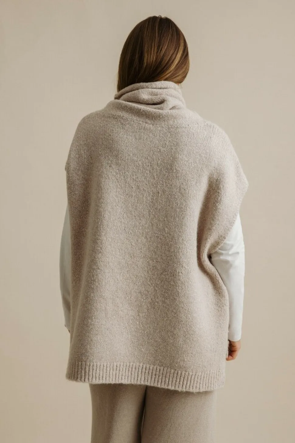 Talamaya Dreams Funnel Neck Tabard - Wheat