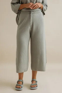 Talamaya Retreat Cotton Twist Pant - Thyme Combo