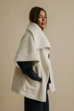 Talamaya Sherpa Cuddle Coat - Chalk