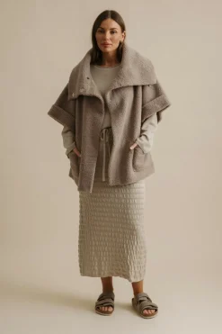 Talamaya Sherpa Cuddle Coat - Putty
