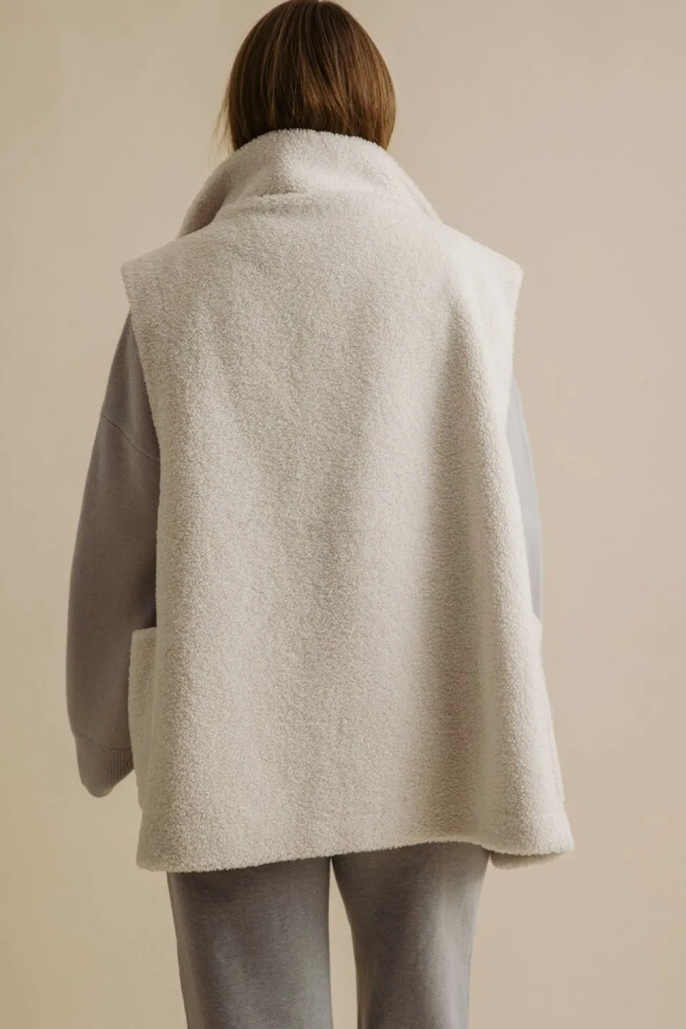 Talamaya Sherpa Cuddle Gillet - Latte