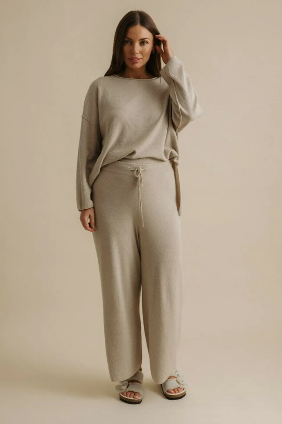 Talamaya Winter Retreat MerinoCotton Pant - Wheat