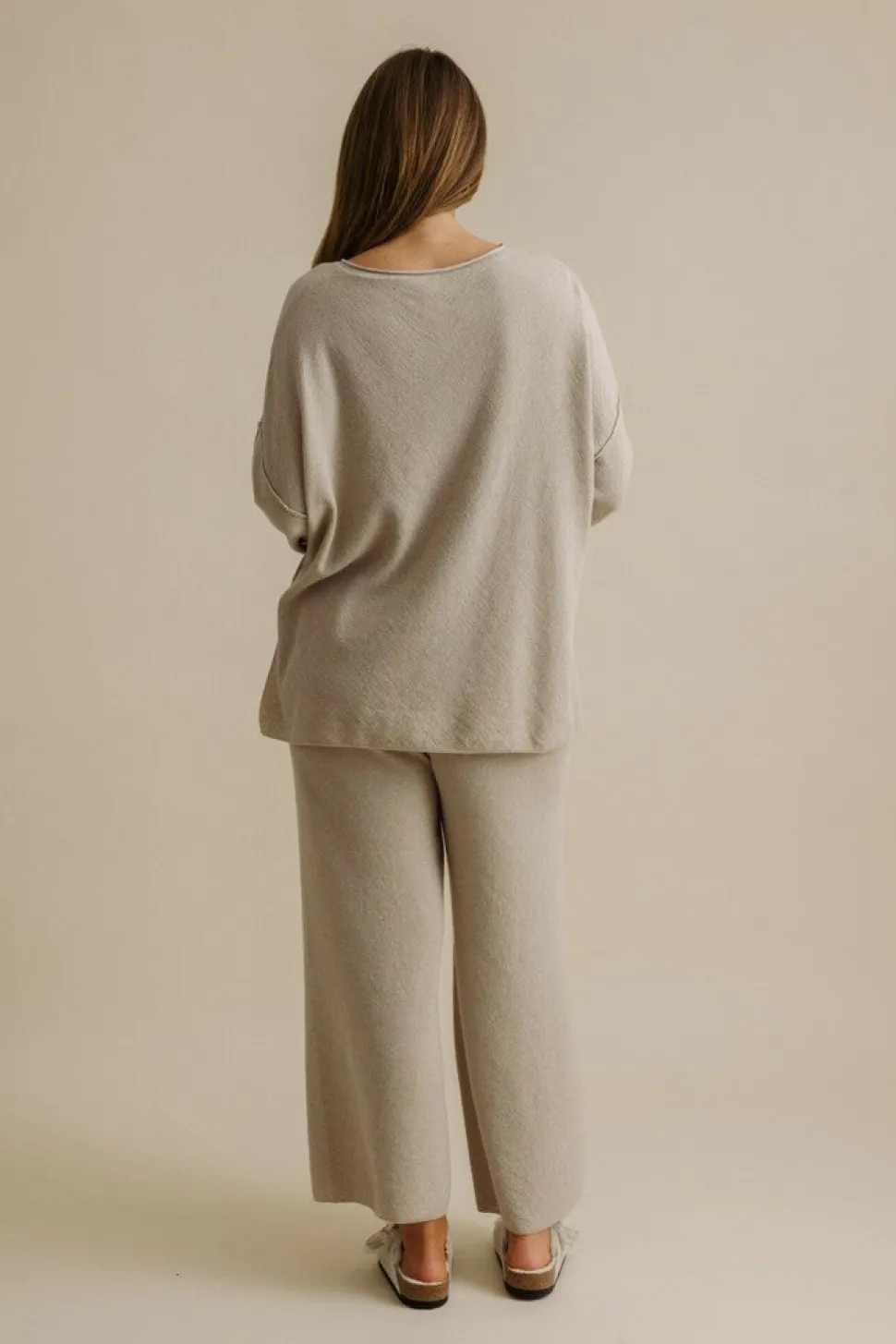 Talamaya Winter Retreat MerinoCotton Pant - Wheat