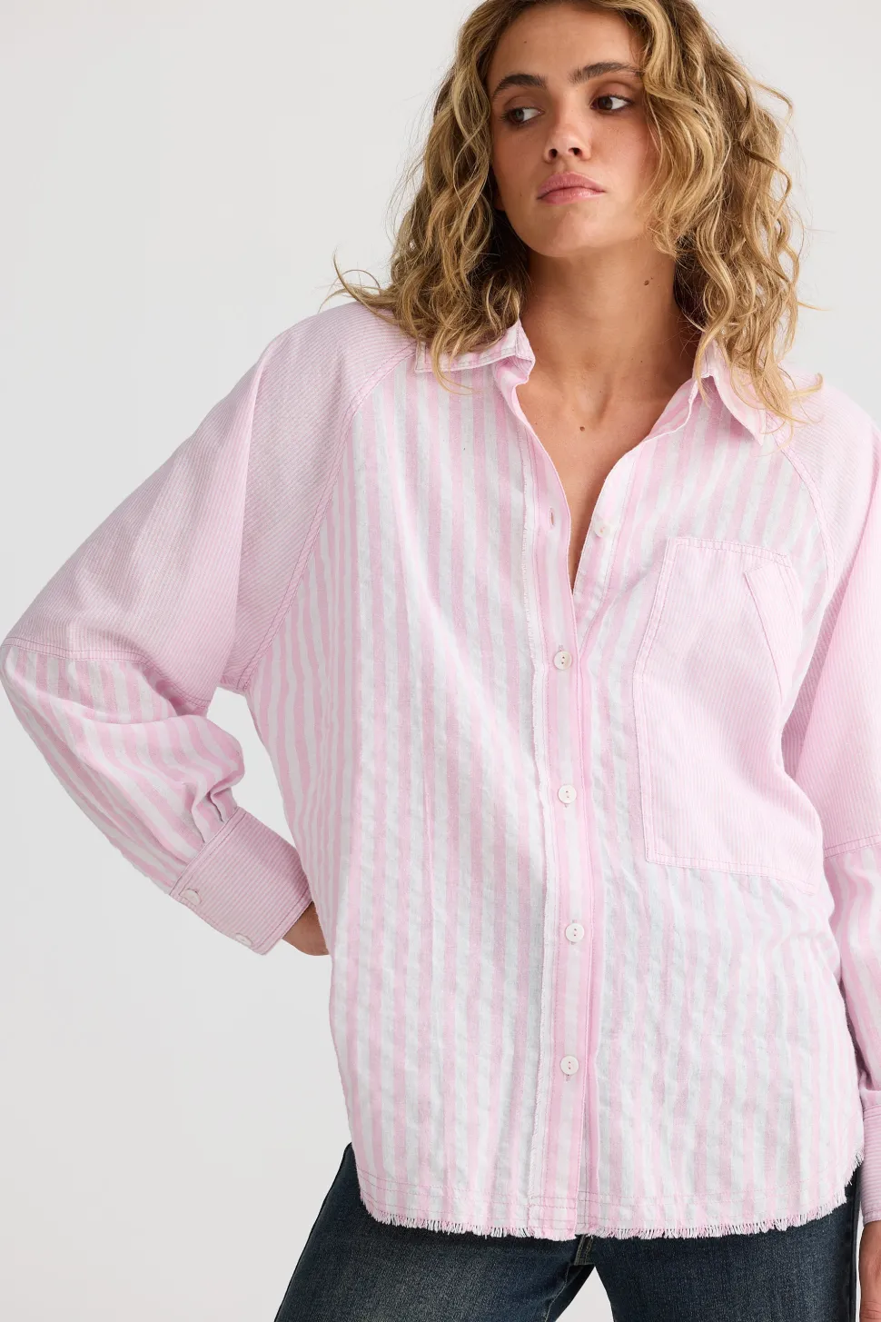 Talisman Yellowstone Shirt - Pink Stripe