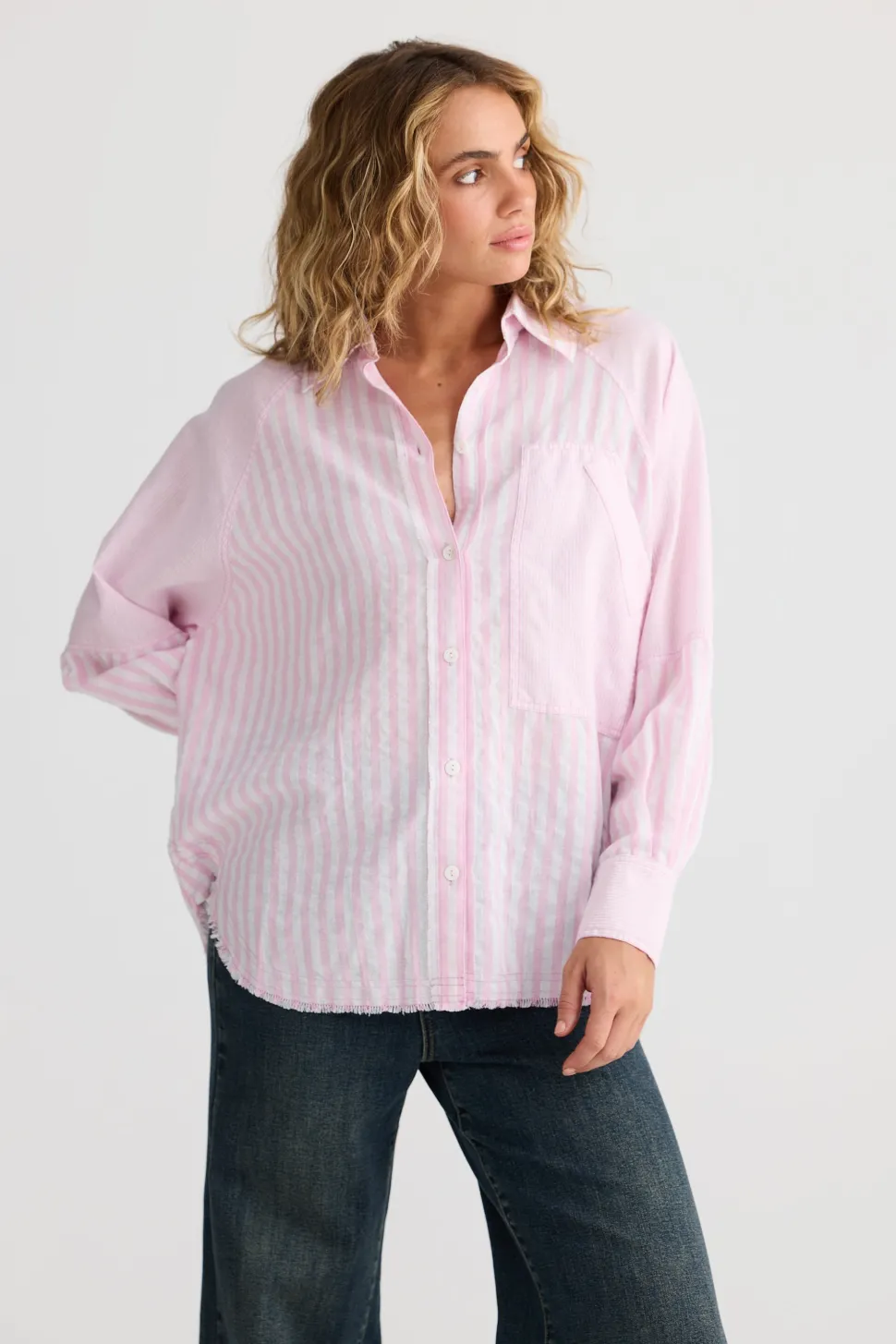 Talisman Yellowstone Shirt - Pink Stripe