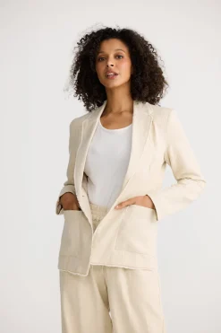 The Shanty Tavira Blazer - Natural