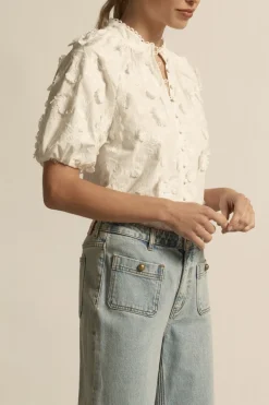 Zoe Kratmann Solstice Top - Porcelain Broderie