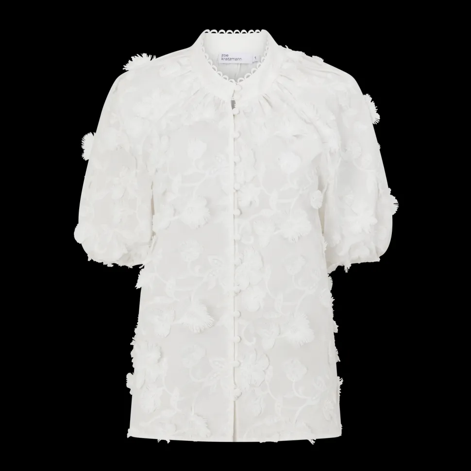 Zoe Kratmann Solstice Top - Porcelain Broderie